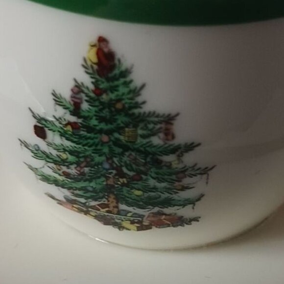 Spode Christmas Tree Miniature Cup & Saucer Ornament Holiday Decor Gift Boxed - Picture 7 of 8